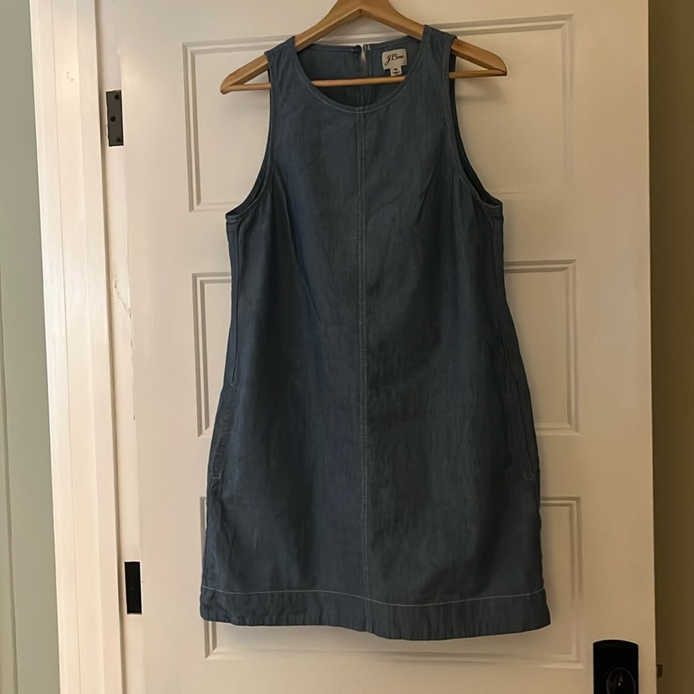 J.crew sleeveless chambray dress